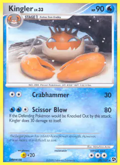 Kingler Rare card from Great Encounters