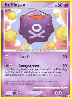 Koffing Common card from Great Encounters