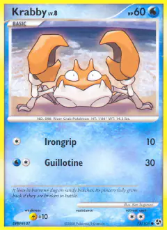 Krabby Common card from Great Encounters