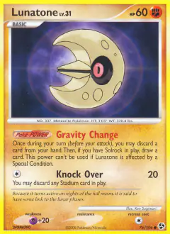 Lunatone Common card from Great Encounters