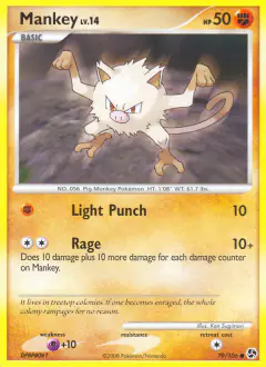 Mankey Common card from Great Encounters