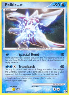 Palkia Rare card from Great Encounters