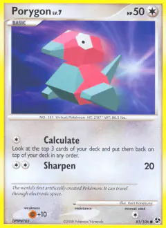 Porygon Common card from Great Encounters