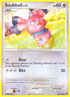 Snubbull Common card from Great Encounters