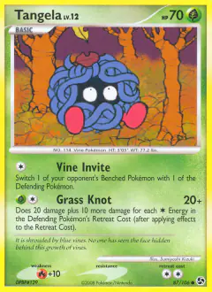 Tangela Common card from Great Encounters