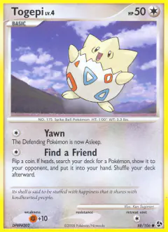 Togepi Common card from Great Encounters