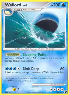 Wailord Rare card from Great Encounters