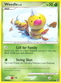 Weedle Common card from Great Encounters