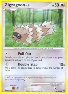 Zigzagoon Common card from Great Encounters