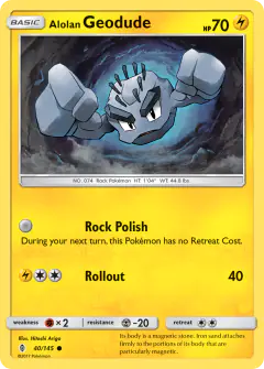 Alolan Geodude Common card from Guardians Rising
