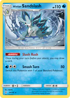Alolan Sandslash Rare card from Guardians Rising