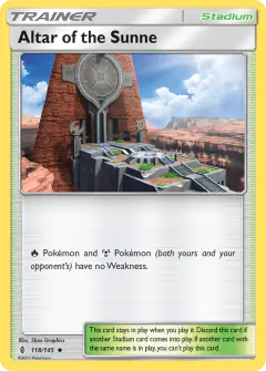 Altar of the Sunne Uncommon card from Guardians Rising
