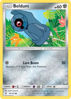 Beldum Common card from Guardians Rising