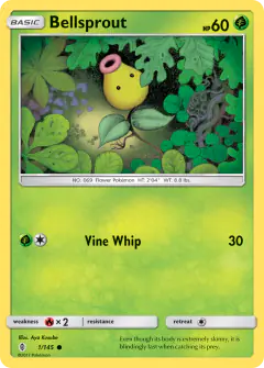 Bellsprout Common card from Guardians Rising