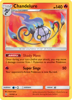 Chandelure Rare Holo card from Guardians Rising