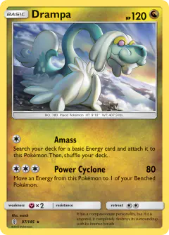 Drampa Rare Holo card from Guardians Rising