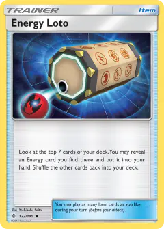 Energy Loto Uncommon card from Guardians Rising