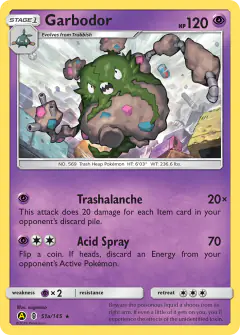 Garbodor Rare card from Guardians Rising