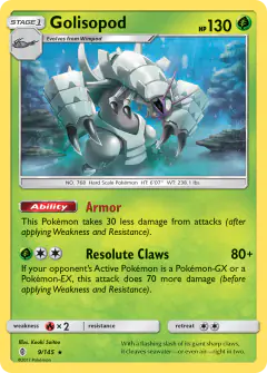 Golisopod Rare Holo card from Guardians Rising