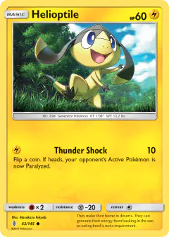 Helioptile Common card from Guardians Rising