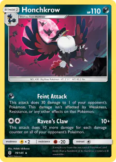 Honchkrow Rare card from Guardians Rising