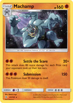 Machamp Rare Holo card from Guardians Rising