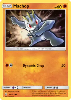 Machop Common card from Guardians Rising