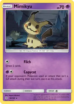 Mimikyu Rare Holo card from Guardians Rising