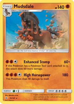 Mudsdale Rare Holo card from Guardians Rising