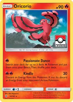 Oricorio Rare card from Guardians Rising
