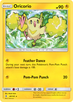 Oricorio Rare card from Guardians Rising