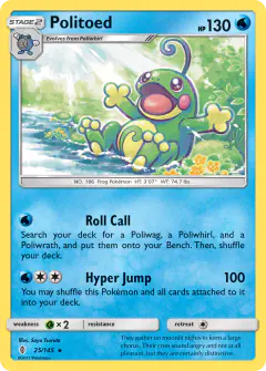Politoed Rare Holo card from Guardians Rising