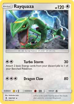 Rayquaza Rare card from Guardians Rising