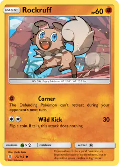 Rockruff Common card from Guardians Rising