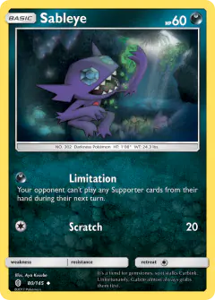 Sableye Uncommon card from Guardians Rising