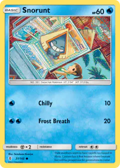 Snorunt Common card from Guardians Rising