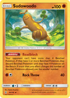Sudowoodo Uncommon card from Guardians Rising