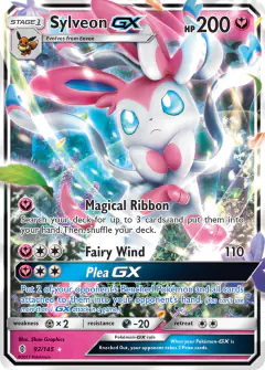 Sylveon-GX Rare Holo GX card from Guardians Rising