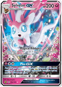 Sylveon-GX Rare Holo GX card from Guardians Rising