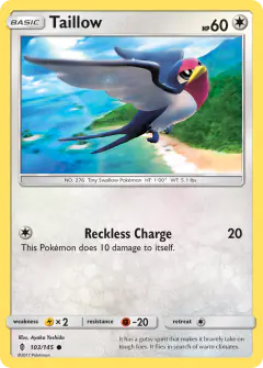 Taillow Common card from Guardians Rising