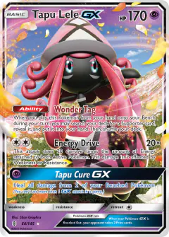 Tapu Lele-GX Rare Holo GX card from Guardians Rising