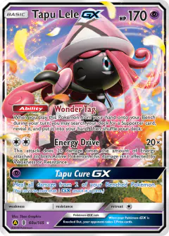 Tapu Lele-GX Rare Holo GX card from Guardians Rising
