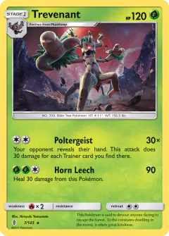 Trevenant Rare card from Guardians Rising