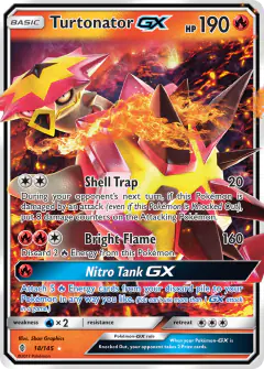 Turtonator-GX Rare Holo GX card from Guardians Rising