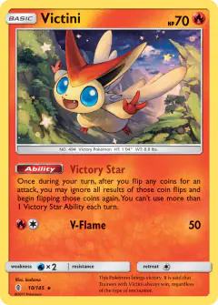 Victini Rare Holo card from Guardians Rising