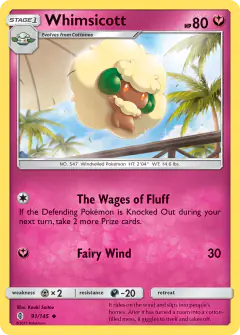 Whimsicott Uncommon card from Guardians Rising