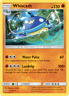 Whiscash Rare card from Guardians Rising