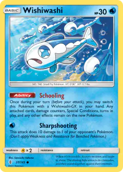 Wishiwashi Common card from Guardians Rising