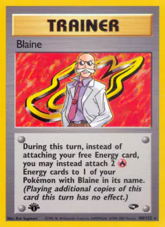 Blaine Rare card from Gym Challenge