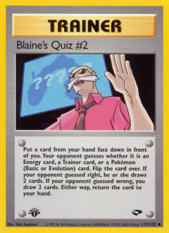 Blaine's Quiz #2 Uncommon card from Gym Challenge